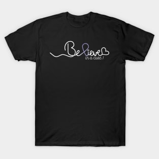 Believe- Testicular Cancer Gifts Testicular Cancer Awareness T-Shirt